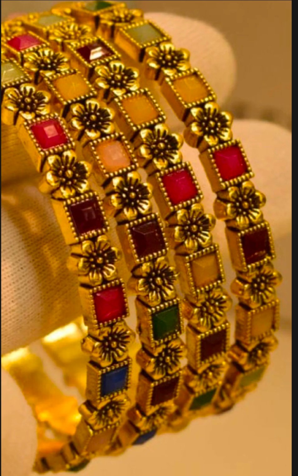 Gold plated bangles size 2.6 inches 