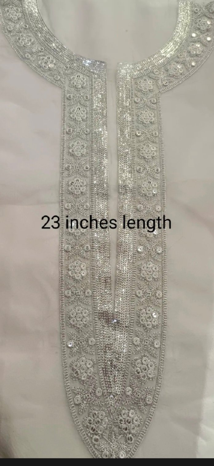 Organza embroidery neckline different neckline with different price.price staring 70 to 320