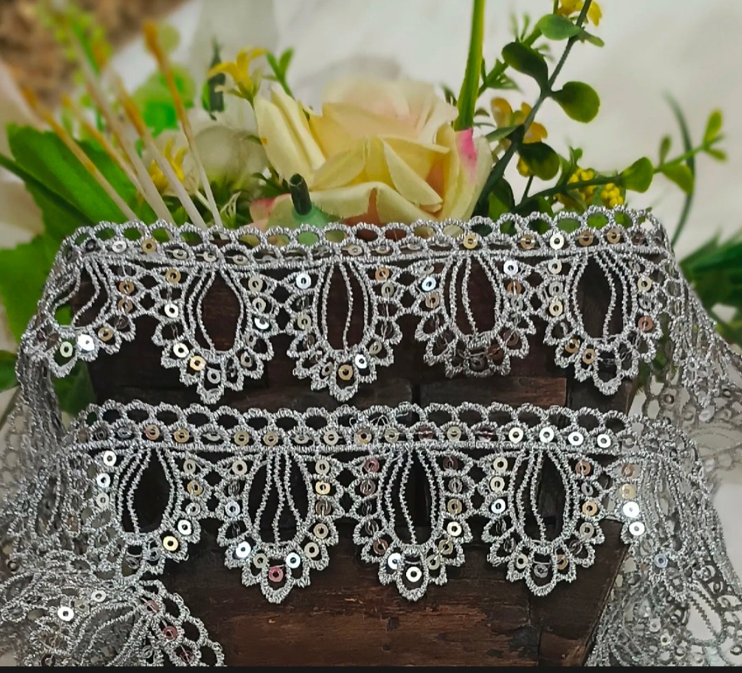 Fancy sequence Lace for bridal dresses 