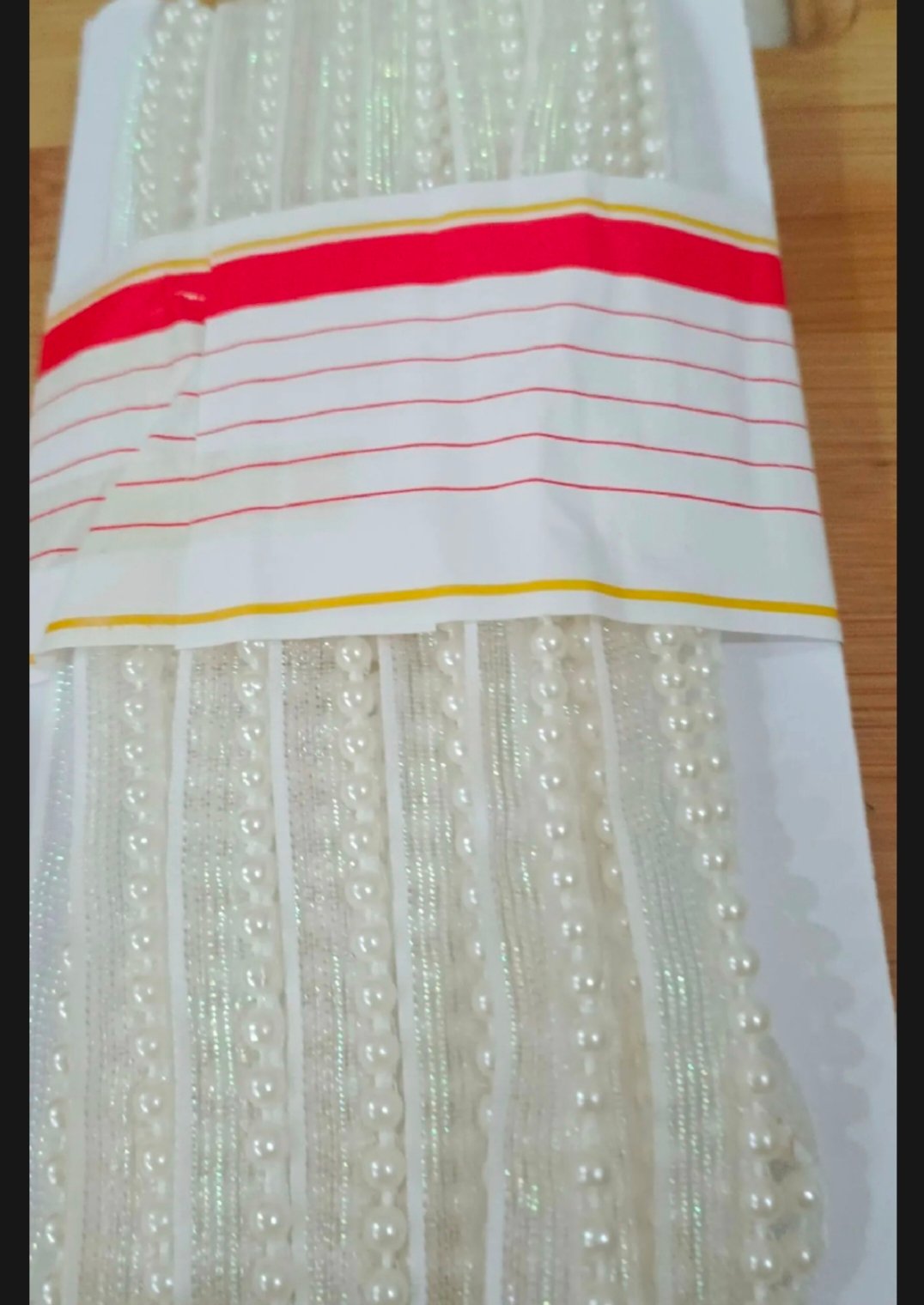 Pearl lace for dupatta 8 yards price