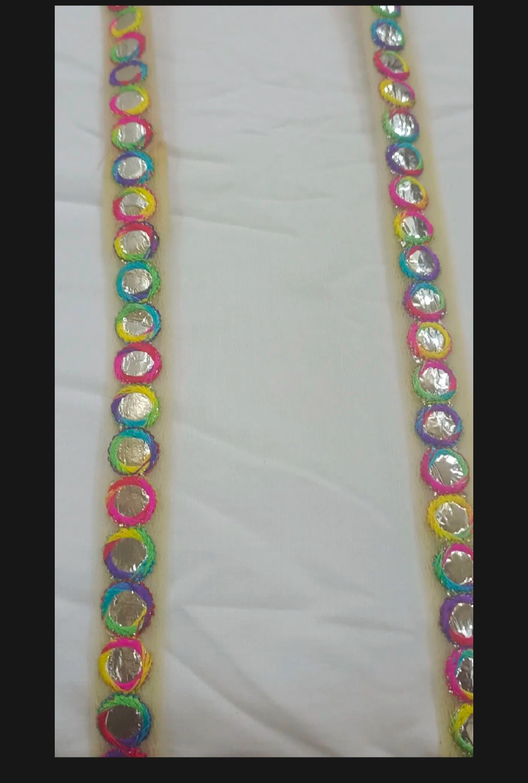 Multi colour foil joint lace 2 yards price 