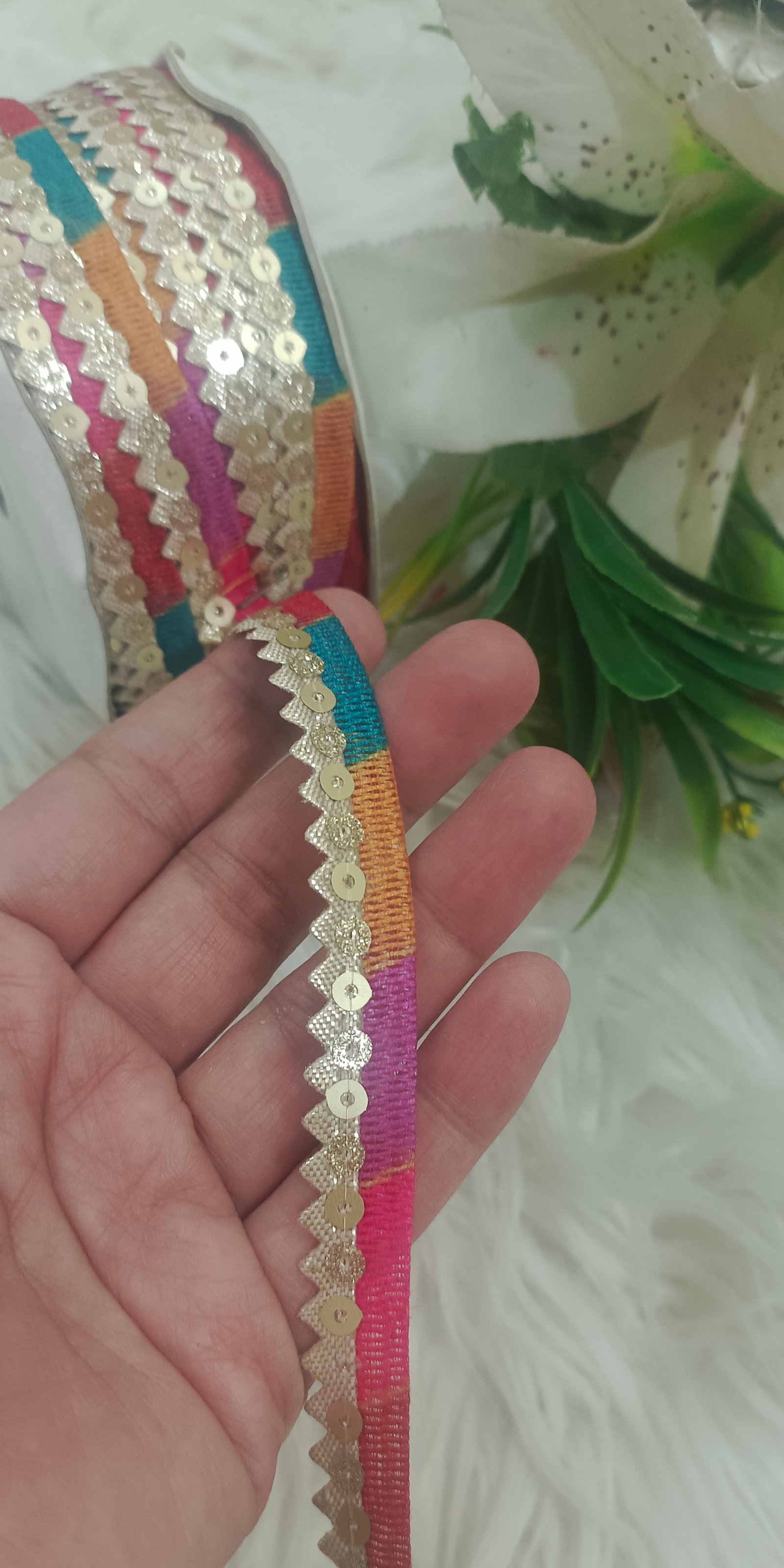 Multi gota sequence samosa piping 1 yard 